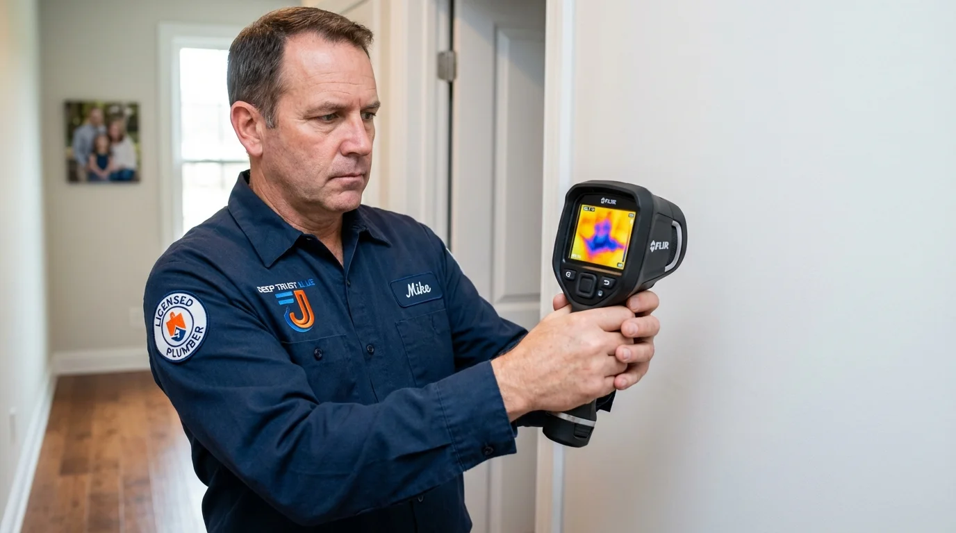 Thermal imaging leak detection by Johns Plumbing LLC in Westbury
